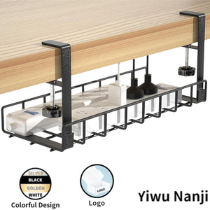 Minimalist Flexible Living Room Office Desk Drawer Under Desk Cable Organizer Metal Multi-functional Space-Saving