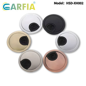 Garfia 35mm Computer Grommet Firm Desk Table Cable Fastener Wire Hole Cover Office Zinc Alloy Organizer Hardware Cable Clamp