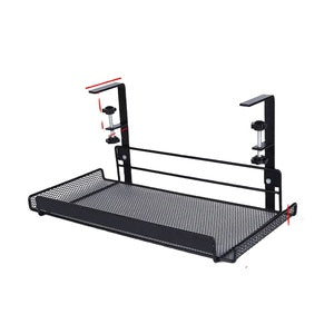 Cable Tray with Clamp for Desk Wire Management Iron Under-Desk Desktop Hanging Organizer