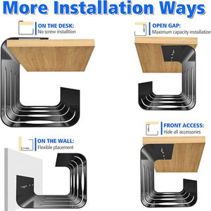 Home Office Metal High Quality Cable Management Tray & Organizer 43x10x10cm Desk Cable Holder