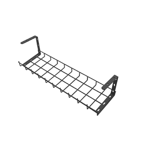 Steel Wire Mesh Cable Management Tray with Desk Mount Wire Organizer and Cord Organizer for Cable Wiring