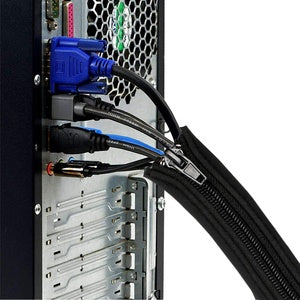 Tidy Wire Organizer Tool Rack Desktop Cable Management Tray with Self-adhesive Zipper Nylon Sleeves Clips Desk Tape Pattern