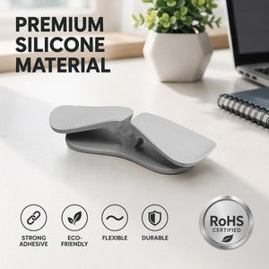Silicone Butterfly Desk Cable Clips Adhesive Wire Organizer 25mm X 25mm for USB Charging Cords Mouse Wires Power Cords