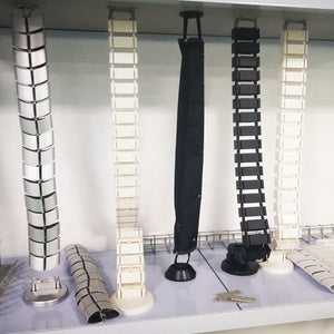 Line Pipe Snake Shape Tube Gray Office Desk Wire Organizer Adjustable Retractable Cable Management Sleeve with Thread Guide