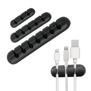 Data Winder Desktop Set Tidy Winder USB Silicone Cable Management 3C Holder Cord Organizer Cable Clips