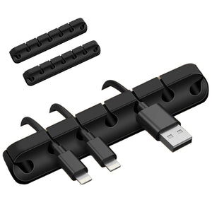 Multifunctional Cable Management Holder: Silicone Desktop Clip Set, Including Cable Organizer and Desktop Cable Clips