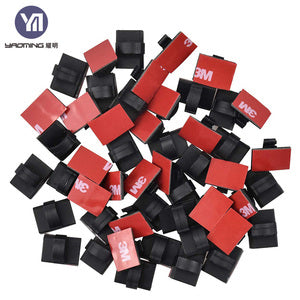 Durable Desktop Cable Management Clip Fasteners Organizer for Data Mouse Cord & Wire Fixation in Kitchen & Wardrobe