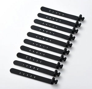 Portable Reusable Silicone Strap Cable Winder tide Organizer Desktop Usb Data Cord Earphone Wire Line Wrap Tie Managements Clips