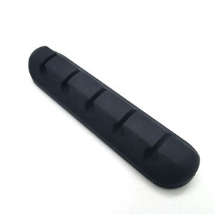 5 Slots Flexible Silicone Cable Clip Self Adhesive Desktop Cables Organizer